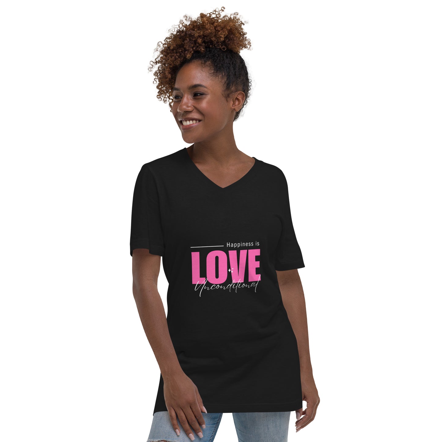 Unisex Short Sleeve V-Neck T-Shirt